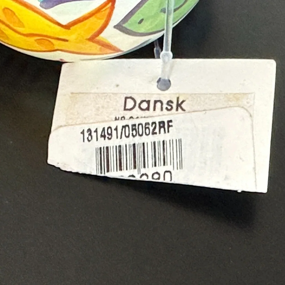 6X Dansk Napkin Rings Fish Tropical Colorful Wood or Resin Painted NEW NWT